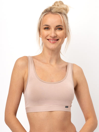 Klasyczny bambusowy top - beżowy