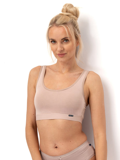 Klasyczny bambusowy top - beżowy