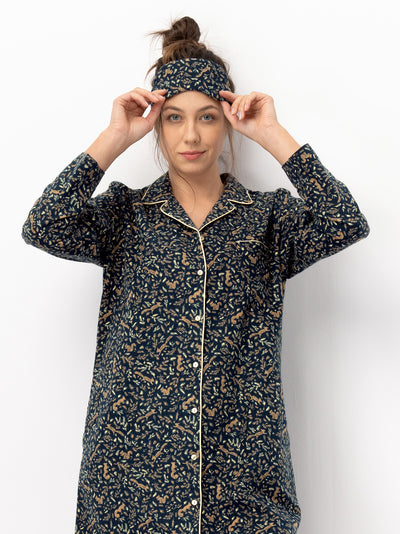 JESIENNA FLANELOWA KOSZULA NOCNA