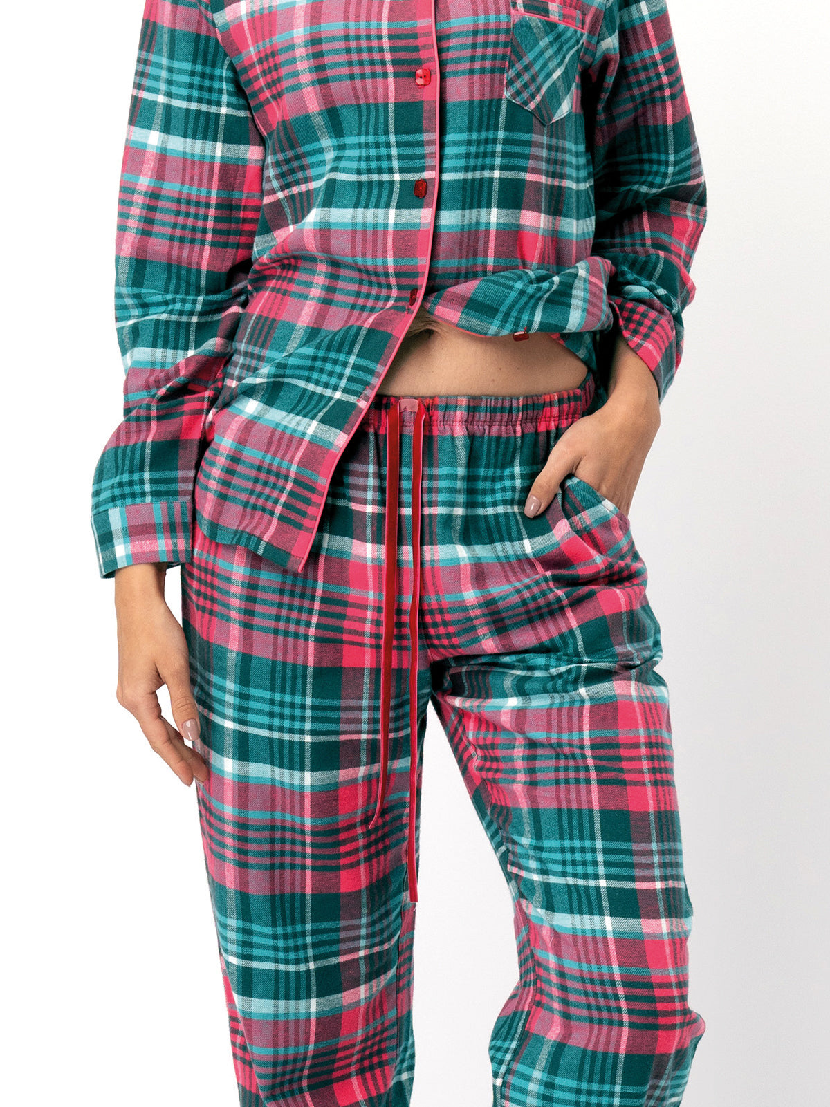 ŚWIĄTECZNY FLANELOWY KOMPLET DLA NIEJ