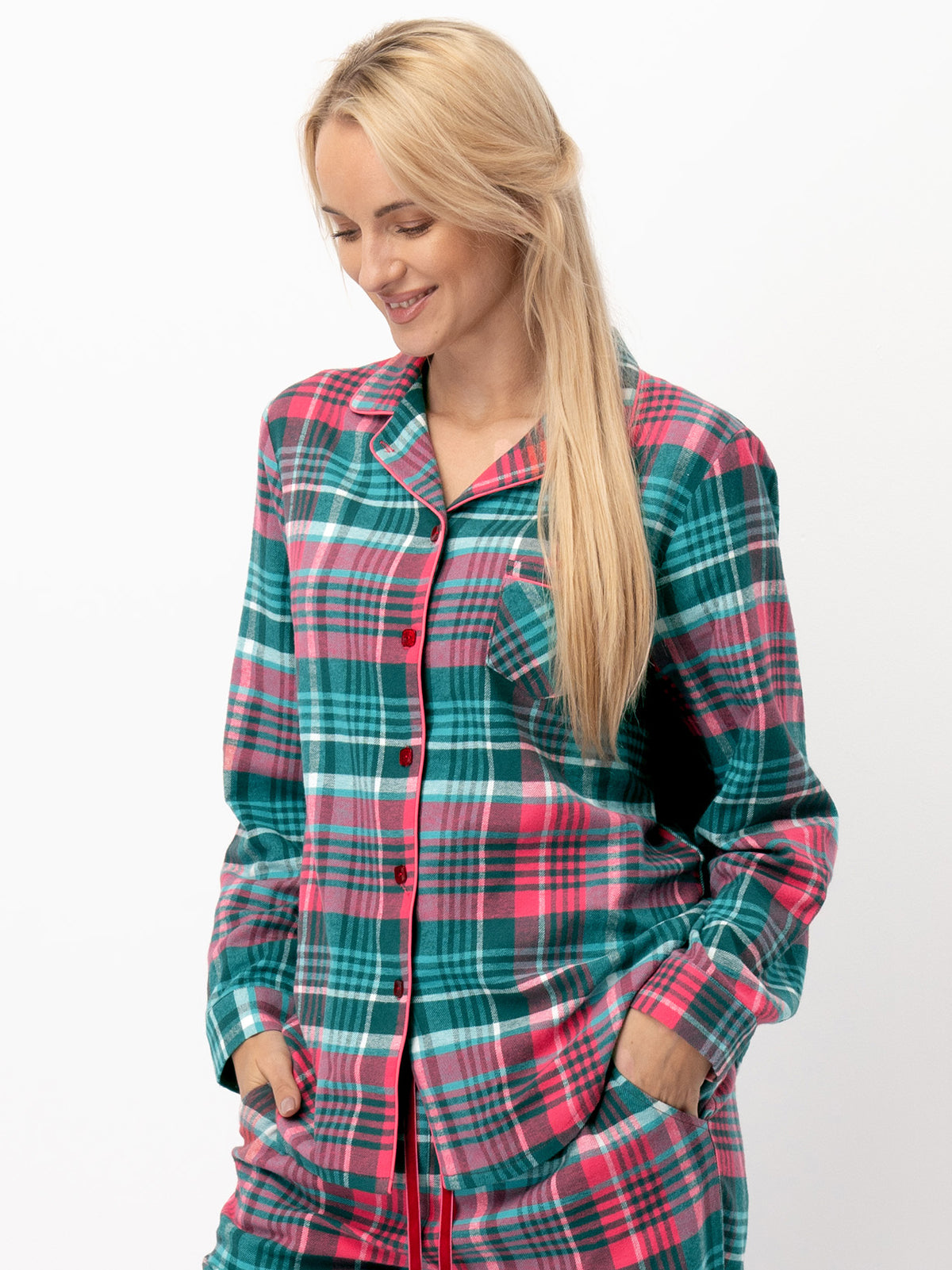 ŚWIĄTECZNY FLANELOWY KOMPLET DLA NIEJ