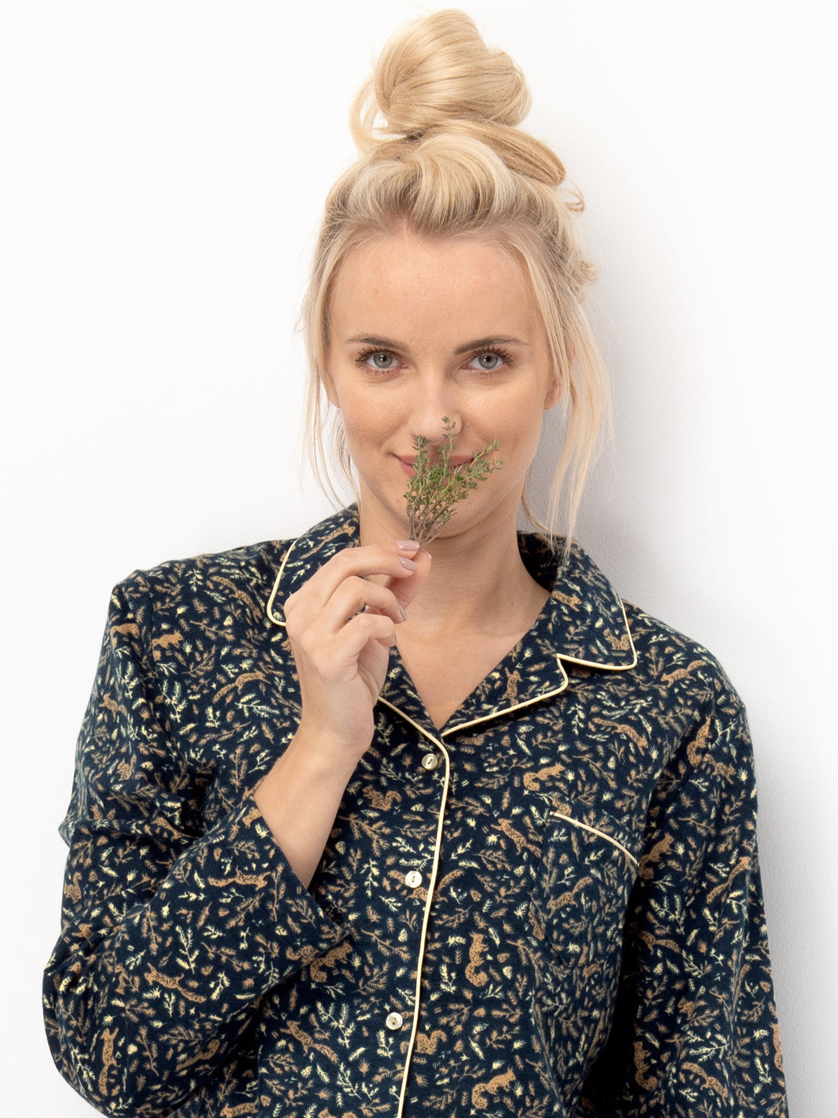 JESIENNY FLANELOWY KOMPLET DAMSKI