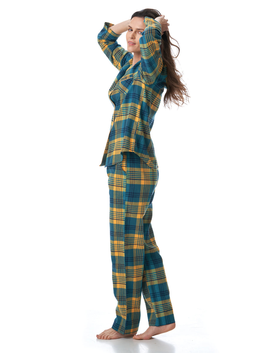 Flanelowa klasyczna piżama COLOR MIX