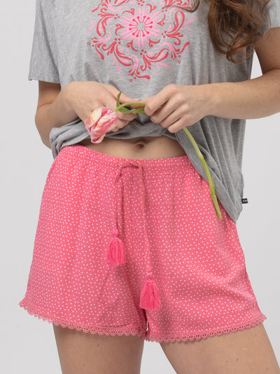 Lekka wiskozowa piżamka z kwiatowym kołowrotem życia