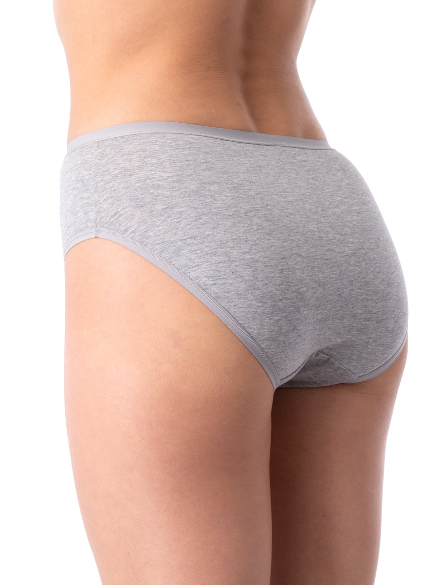 Klasyczne majtki z szerszym bokiem  2 szt. - szary melanż