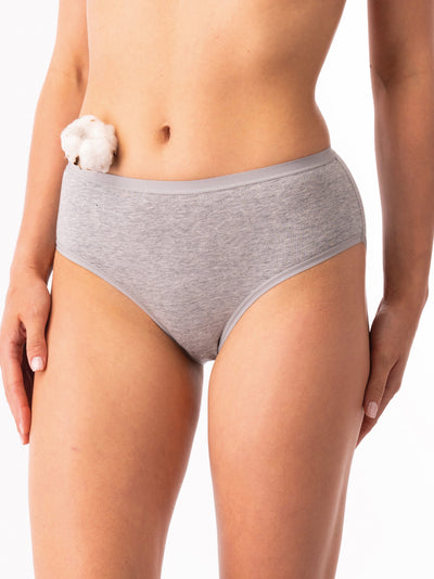 Klasyczne majtki z szerszym bokiem  2 szt. - szary melanż