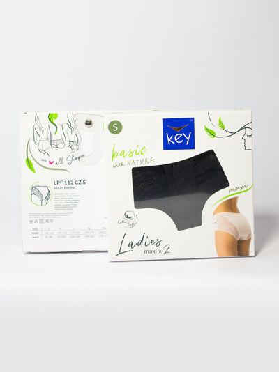 WYSOKIE ELEGANCKIE MAJTKI Z KORONKĄ 2 szt.- czarne