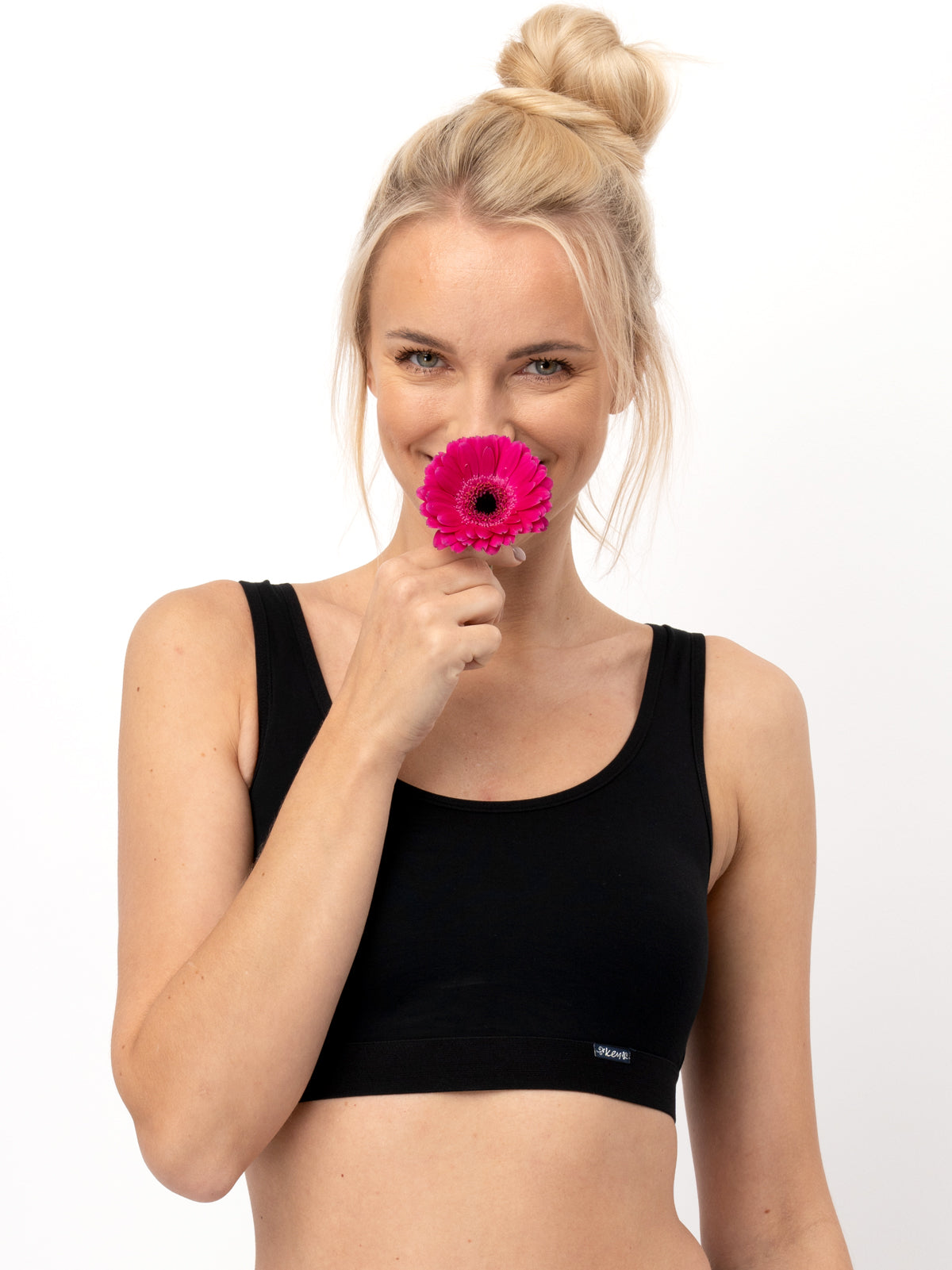 Klasyczny bambusowy top - czarny