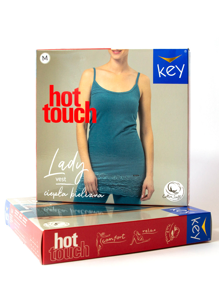 Długa ciepła koszulka z koronką Hot Touch