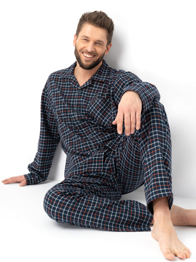 KLASYCZNA FLANELOWA PIŻAMA MĘSKA