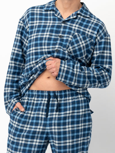 PIŻAMA MĘSKA FLANELOWA W KRATĘ