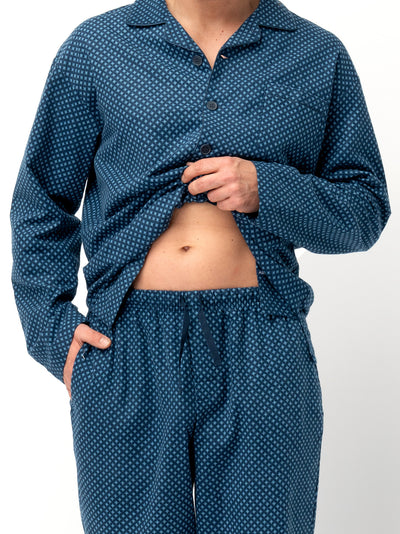 PIŻAMA MĘSKA FLANELOWA W ELEGANCKI DESEŃ