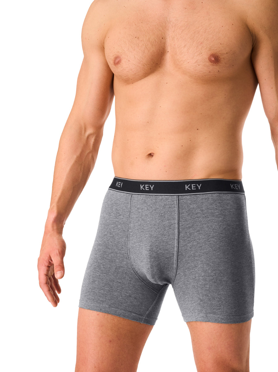 Dopasowane męskie szorty z zewnętrzną gumą - GRAFITOWY MELANŻ